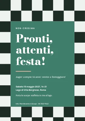 Festa di non-cresima — bandiera a scacchi