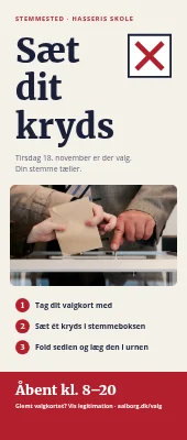 Roll-up til stemmested — sæt dit kryds