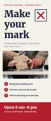 Polling station roll-up — make your mark