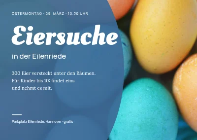 Eiersuche im Wald — Blau