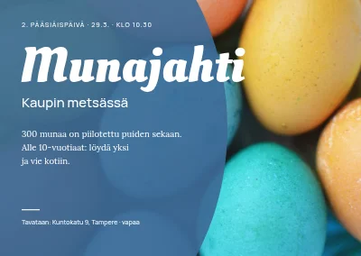 Munajahti metsässä — sininen