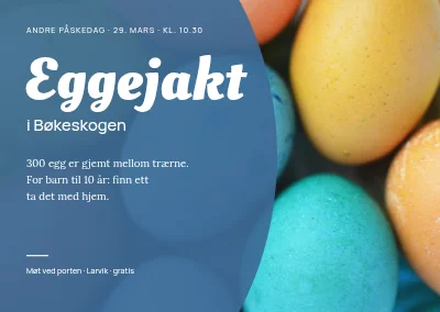 Eggjakt i skogen — blå