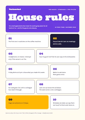 House rules — web agency