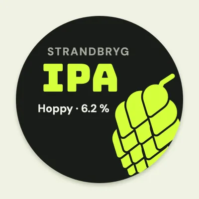 IPA with a hop cone