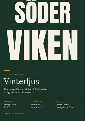 Fotoutställning om fjordar — affisch
