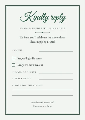 RSVP card — classic double frame