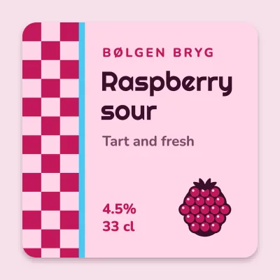Raspberry sour with checks
