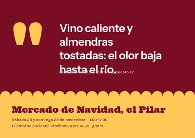 Mercadillo navideño — cita de un vendedor del mercadillo