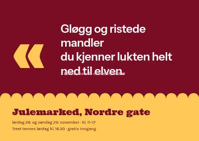 Julemarked — sitat fra standeier