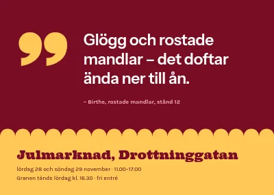Julmarknad — citat från marknadsförsäljare