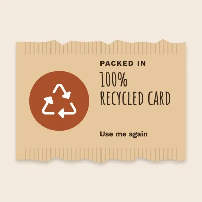 Torn recycled card