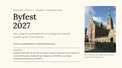 Eventplan — bygdefest i Hillerød