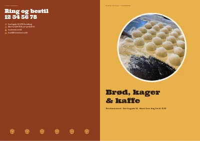 Omslag af Brochure for bageri og café – 16 sider
