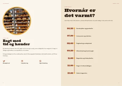 Side 2–3 af Brochure for bageri og café – 16 sider