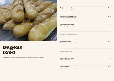 Side 4–5 af Brochure for bageri og café – 16 sider
