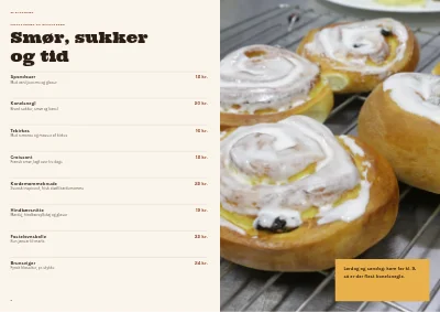 Side 6–7 af Brochure for bageri og café – 16 sider