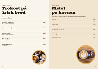 Side 10–11 af Brochure for bageri og café – 16 sider