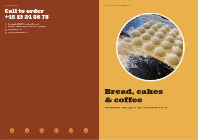Cover of Bakery and café booklet – 16 pages