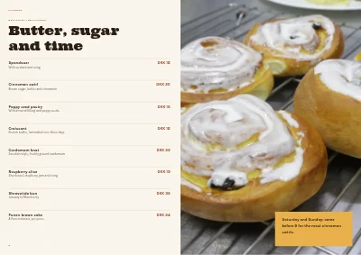 Pages 6–7 of Bakery and café booklet – 16 pages