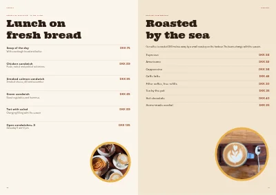Pages 10–11 of Bakery and café booklet – 16 pages