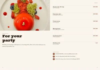 Pages 12–13 of Bakery and café booklet – 16 pages