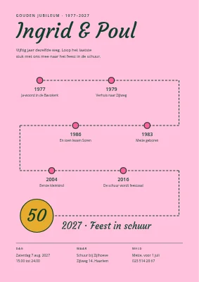 Gouden jubileum in de schuur — route van 50 jaar