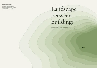 Cover of Portfolio for a landscape architect – 24 pages