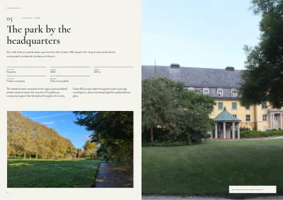 Pages 14–15 of Portfolio for a landscape architect – 24 pages