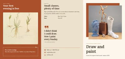 Art school drawing and painting courses
