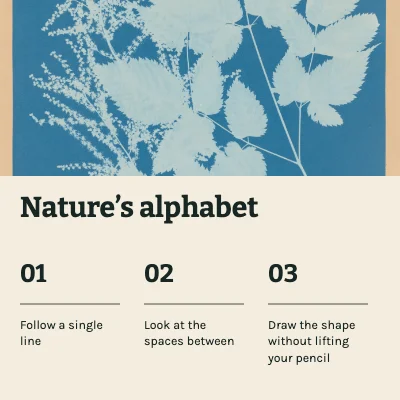 Nature’s alphabet · Visual recipe