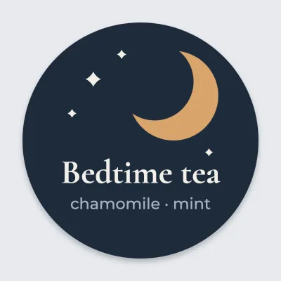 Bedtime tea with a moon
