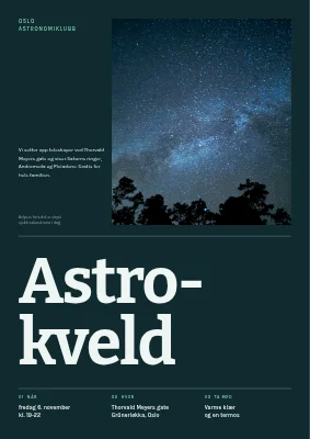 Stjernekveld i parken — plakat