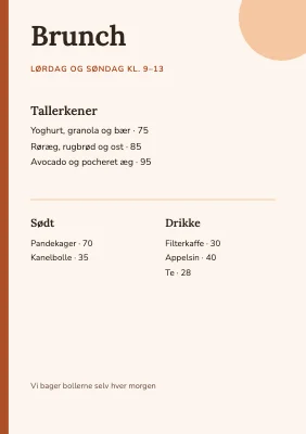 Brunchkort