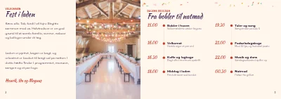 Side 2–3 af Festprogram til 50-års fødselsdag – 8 sider