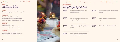 Side 4–5 af Festprogram til 50-års fødselsdag – 8 sider