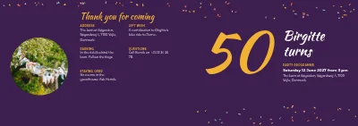 Cover of Party programme for a 50th birthday – 8 pages