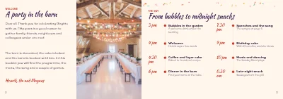 Pages 2–3 of Party programme for a 50th birthday – 8 pages