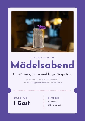 Mädelsabend — Cocktail-Ticket