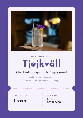 Tjejkväll — cocktailbiljett