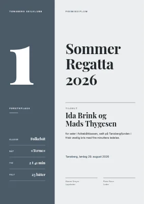 Premiediplom — Marstal-regatta