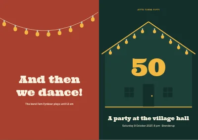 50th birthday at the village hall