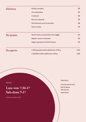 Pagina 2 di Menu del caffè — bar nella vecchia sala