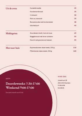 Pagina 2 van Koffiemenu — bar in de oude hal