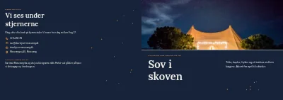 Omslag af Brochure til glamping i skoven – 16 sider