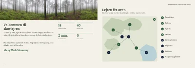 Side 2–3 af Brochure til glamping i skoven – 16 sider