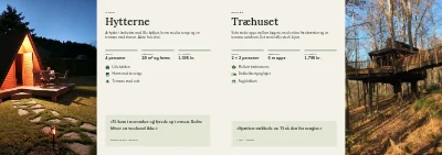 Side 6–7 af Brochure til glamping i skoven – 16 sider