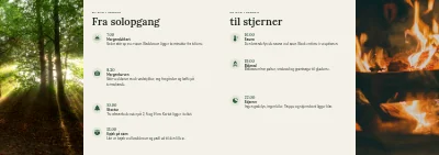 Side 8–9 af Brochure til glamping i skoven – 16 sider