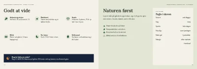 Side 14–15 af Brochure til glamping i skoven – 16 sider