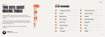 الصفحات 2–3 من Programme for an industry conference – 48 pages