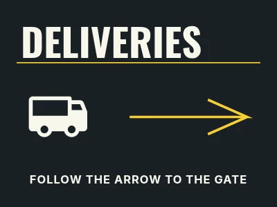 VARELEVERING — Delivery sign